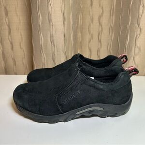 Merrell Jungle Moc Kid's 2.5 Suede Slip On Hiking Trail Shoes Black Youth J95631